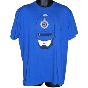 SHIRT.WOOT Tee, XL, Robocopper, Crewneck, BLUE, Bobby, Constable, short sleeve